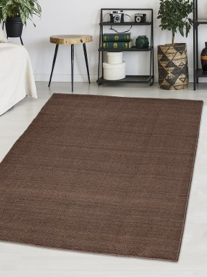 Saral Home Brown Polypropylene Carpet(6 cm,  X 9 cm, Rectangle)