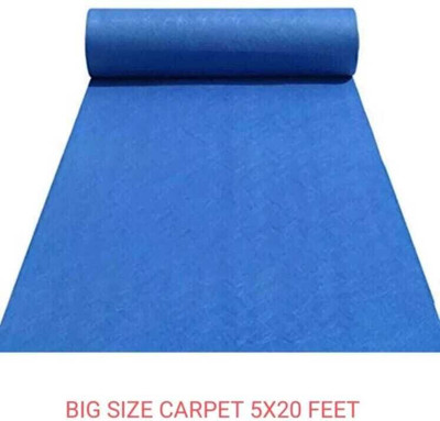 Samjeeda Handloom carpets Blue Synthetic Carpet(152 cm,  X 609 cm, Rectangle)