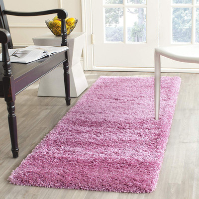 HR CARPET Pink Polyester Carpet(4 ft.,  X 4 ft., Square)
