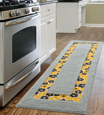 Saral Home Grey Polypropylene Runner(40 cm,  X 140 cm, Rectangle)