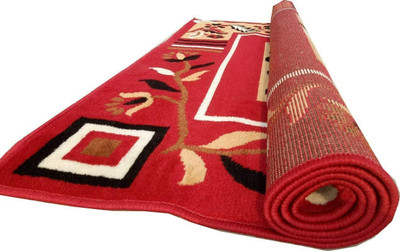 Ayan Red Acrylic Carpet(5 cm,  X 7 cm, Rectangle)