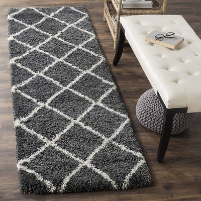 HR CARPET Grey Polyester Carpet(2 ft.,  X 6 ft., Rectangle)