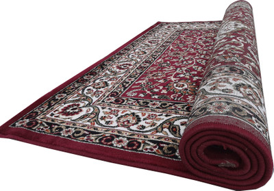 AyanCarpets Maroon Silk Carpet(6 ft,  X 9 ft, Rectangle)