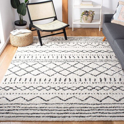 RM Handloom Black Polyester Carpet(2 ft,  X 6 ft, Rectangle)
