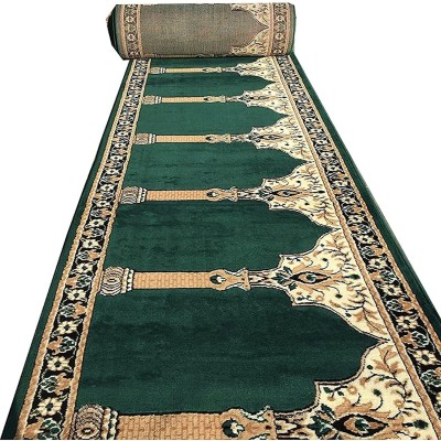 Shag Weaving Green Silk Carpet(4 ft,  X 30 ft, Rectangle)