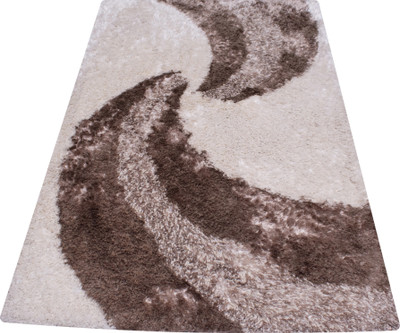 Woolpik Brown Polyester Carpet(3 cm,  X 5 cm, Rectangle)