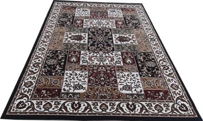 AlishaCarpet Black Silk Carpet(60 cm,  X 180 cm, Rectangle)