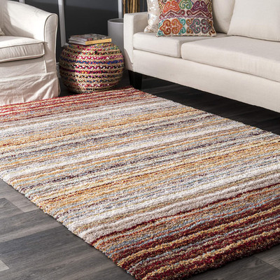 AyanCarpets Multicolor Polyester Carpet(6 ft,  X 8 ft, Rectangle)
