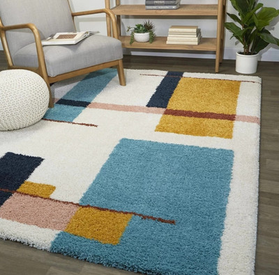 SPA Furnishing Multicolor Polyester Carpet(152.4 cm,  X 213.36 cm, Rectangle)