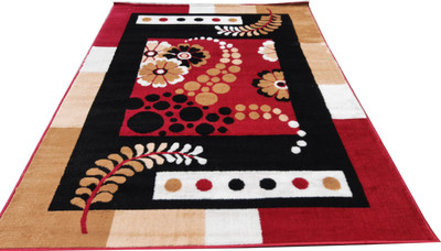 ATM Red Acrylic Carpet(4 ft,  X 5 ft, Rectangle)