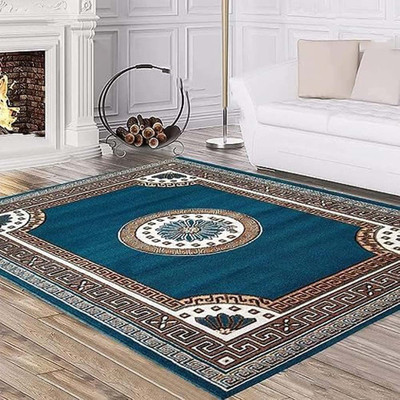 SHABA 60 cm  X 145 cm Acrylic Carpet(Rectangle, Blue)