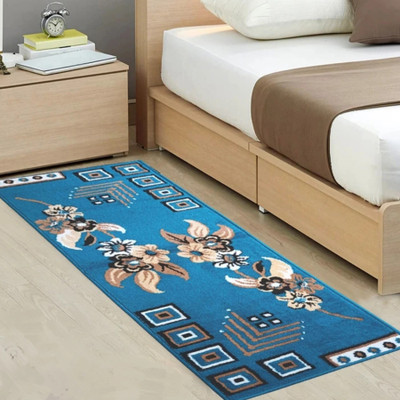 SDMCARPET Blue Acrylic Carpet(45 cm,  X 150 cm, Rectangle)