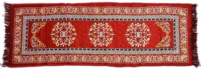 YOURUG Maroon Chenille Carpet(2 cm,  X 6.2 cm, Rectangle)