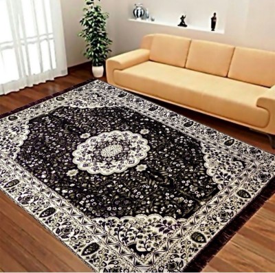 Nature A Black Cotton Carpet(152 cm,  X 213 cm, Rectangle)