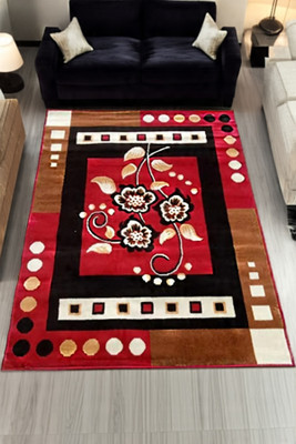 SHAHZADICARPET Red Acrylic Carpet(152 cm,  X 213 cm, Rectangle)