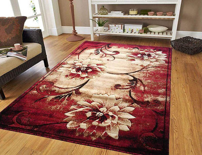 Acarpet Red Acrylic, Silk Carpet(5 cm,  X 7 cm, Rectangle)
