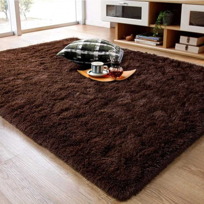 Samjeeda Handloom carpets Brown Wool Carpet(90 cm,  X 150 cm, Rectangle)