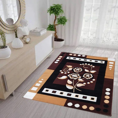 Acarpet Brown Acrylic Carpet(5 cm,  X 7 cm, Rectangle)