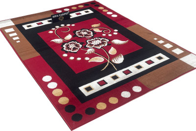 Acarpet Red Silk Carpet(3 ft,  X 5 ft, Rectangle)