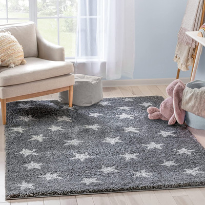 SR Handloom Grey Polyester Carpet(5 ft,  X 2 ft, Rectangle)