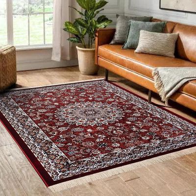 R CARPETS Multicolor Silk Carpet(5 ft,  X 7 ft, Rectangle)
