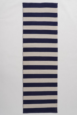 UB Home and Decor 76 cm  X 228 cm Cotton Runner(Rectangle, Blue, White)