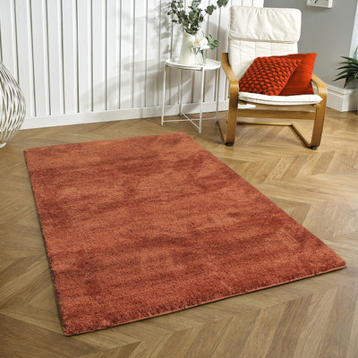 Acarpet Orange Polyester Carpet(120 cm,  X 180 cm, Rectangle)