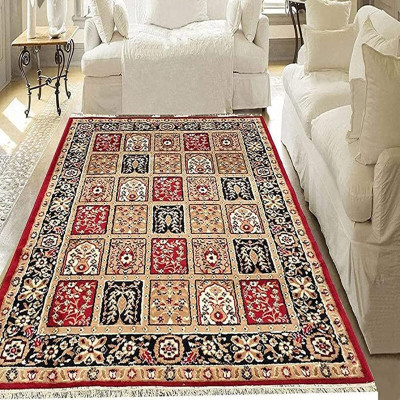 BhCarpets Multicolor Silk Carpet(7 ft,  X 5 ft, Rectangle)