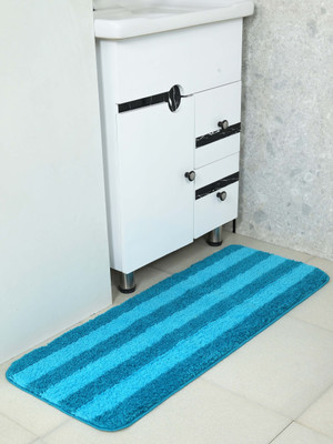Saral Home Blue Polyester Runner(40 cm,  X 100 cm, Rectangle)