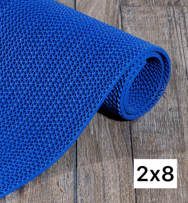 Kuku Home Rubber Door & Floor Mat(Blue, Free)