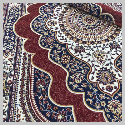 BhCarpet Red Silk Carpet(5 ft,  X 7 ft, Rectangle)
