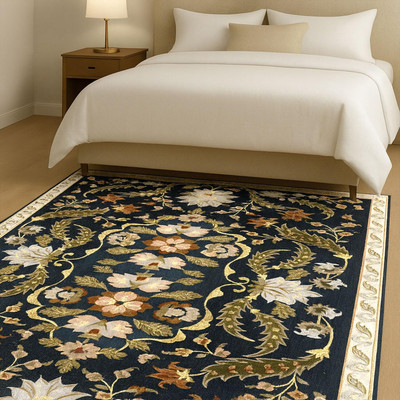 LUXE HOME INTERNATIONAL Multicolor Polyester Carpet(90 cm,  X 150 cm, Rectangle)