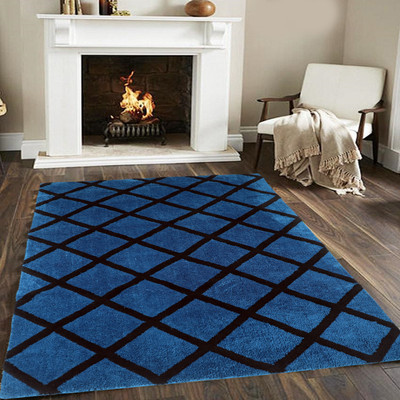 Woolpik Grey Polyester Carpet(5 cm,  X 7 cm, Rectangle)