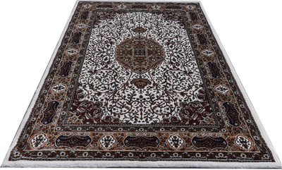 Shag Weaving Multicolor Silk Carpet(3 ft,  X 5 ft, Rectangle)