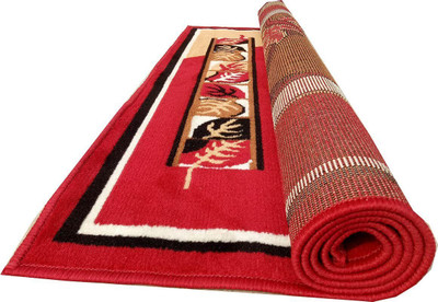 ALAMRUGS 145 cm  X 200 cm Synthetic Carpet(Rectangle, Red)