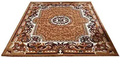 Ra handloom carpet Brown Silk Carpet(6 ft,  X 8 ft, Rectangle)