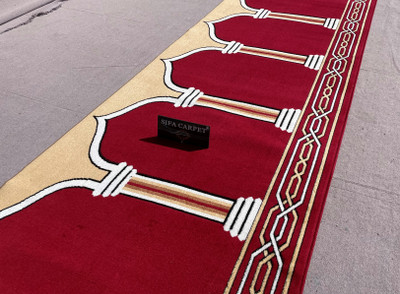 HR CARPET Red Acrylic Carpet(120 cm,  X 2400 cm, Rectangle)
