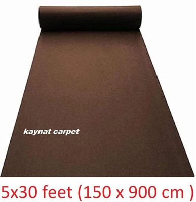 KAYNAT CARPET 5 Feet  X 30 Feet Nylon Carpet(Rectangle, Brown)