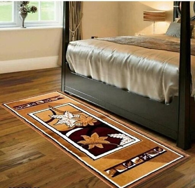 RUGS EXPERTS Gold Acrylic Runner(2 cm,  X 5 cm, Rectangle)