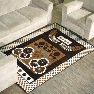 Furnishing Hut Brown Velvet Carpet(152 cm,  X 213 cm, Rectangle)
