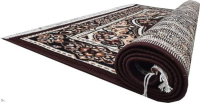 Ra handloom carpet Brown Silk Carpet(7 cm,  X 5 cm, Rectangle)