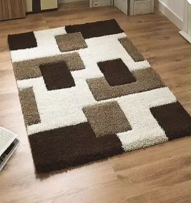 SPA Furnishing 2 cm  X 4 cm Polypropylene Carpet(Rectangle, Multicolor)