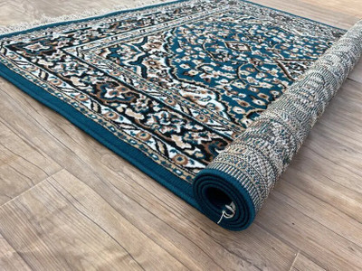 ato 150 cm  X 210 cm Acrylic Carpet(Rectangle, Blue)