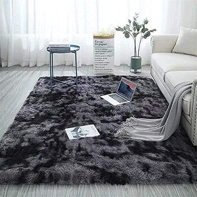 Acarpet Black Polyester Carpet(150 cm,  X 210 cm, Rectangle)