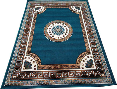 BhCarpet Brown, Black Acrylic Carpet(5 ft,  X 7 ft, Rectangle)