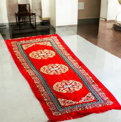 YOURUG Red Chenille Carpet(2 cm,  X 6.2 cm, Rectangle)