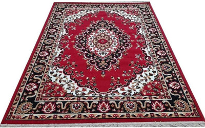Samjeeda Handloom carpets Red Acrylic Carpet(90 cm,  X 150 cm, Rectangle)