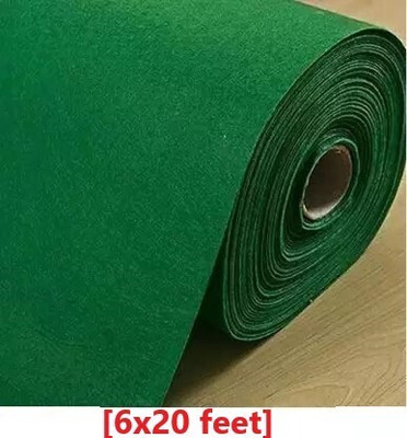 AfCarpets Light Green Synthetic Carpet(6 ft,  X 20 ft, Rectangle)