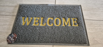 PMRSENTERPRISES Grey PVC Carpet(40 cm,  X 60 cm, Rectangle)