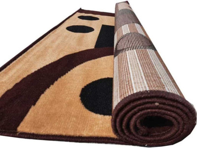 Ra handloom carpet Brown Acrylic Carpet(5 cm,  X 7 cm, Rectangle)